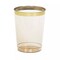 25 Crystal Amber Gold Gold 10 oz Plastic Cups Gold Rim Party Events Decorations